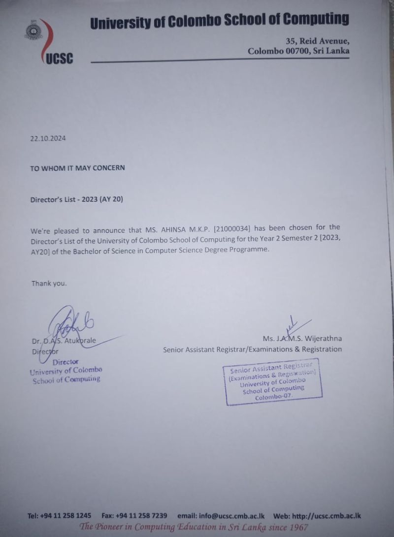 Director's List - 2023 (AY21)