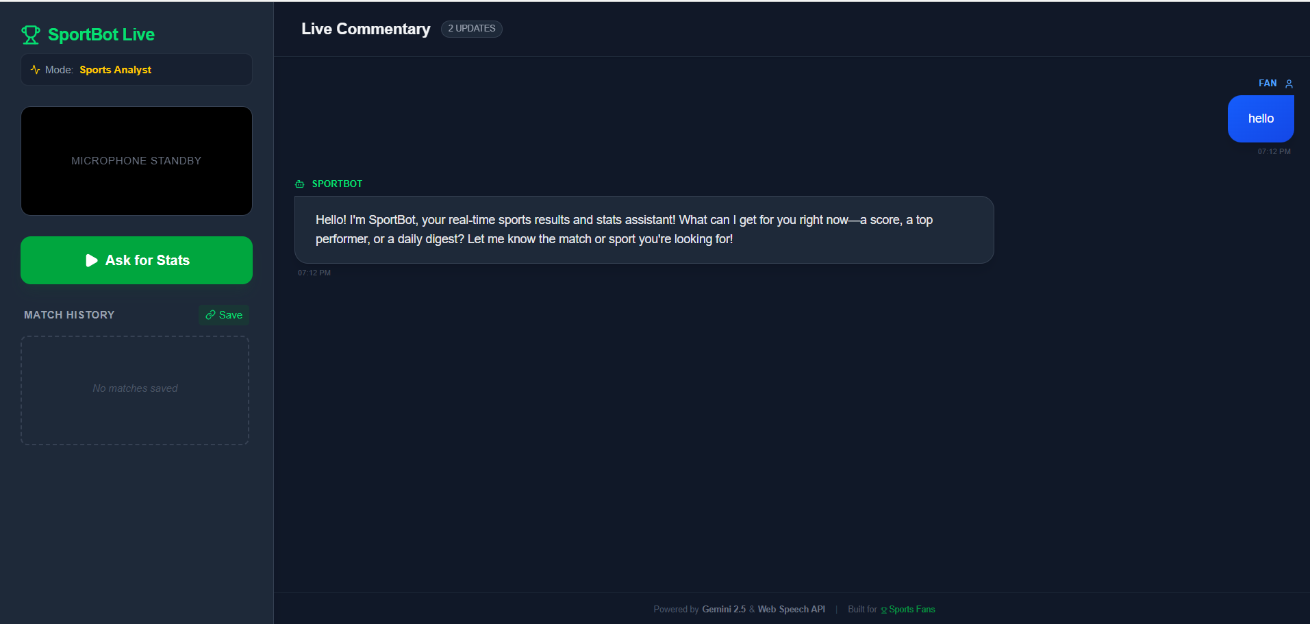 SportBot: Agentic Sports Voice Assistant (Individual Project)